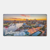 メリーランド州ボルチモアの夕日統一された州 デスクマット (正面)