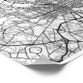 メリーランド州ボルチモアの都市スカイラインと地図 ポスター (角)