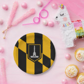 メリーランド州ボルチモア国旗の紙プレート ペーパープレート (パーティー)