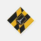 メリーランド州ボルチモア国旗 スタンダードカクテルナプキン (角)