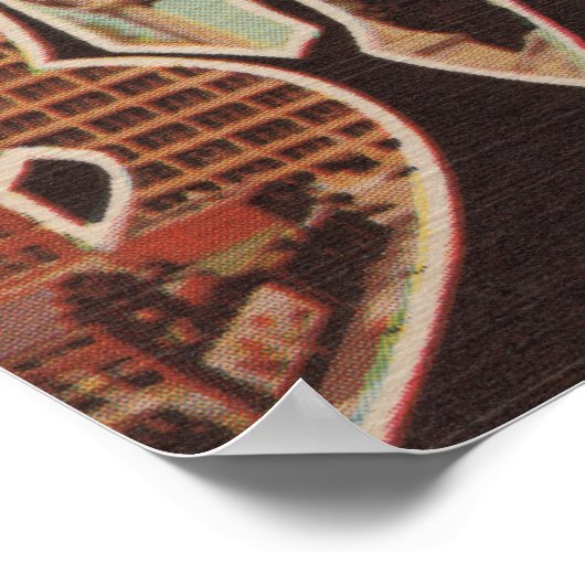 メリーランド州ボルチモア – 大きな文字のシーン ポスター (角)