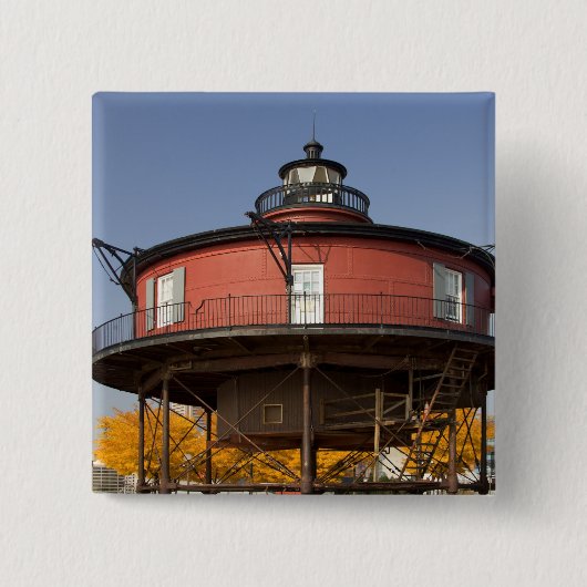 メリーランド州ボルティモア。米国セブン足 缶バッジ (正面)