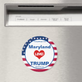 メリーランド州ラブトランプ愛国的冷蔵庫 マグネット (インサイチュ (食洗機))