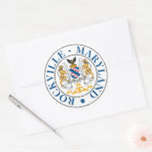 メリーランド州ロックビル（シール） ラウンドシール (封筒)