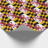 メリーランド州旗とメリーランドの贈り物アメリカ/スポーツファン ラッピングペーパー (角)