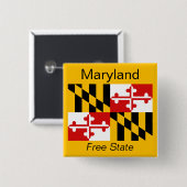 メリーランド州旗のボタン 缶バッジ (正面&裏面)