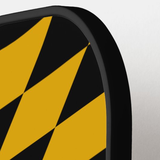 メリーランド州旗の付いたピクルボールパドル ピックルボールラケット (左詳細)