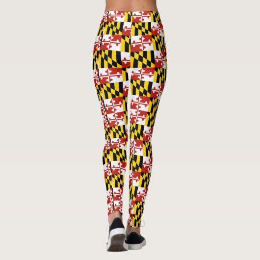 メリーランド州旗の模様のレギンス レギンス (裏面)