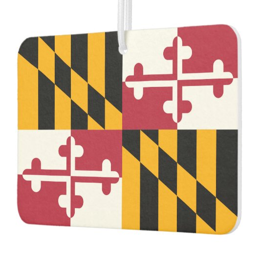 メリーランド州旗の色の表示 カーエアーフレッシュナー (左)