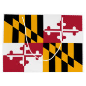 メリーランド州旗の色の表示 ラージペーパーバッグ (裏面)