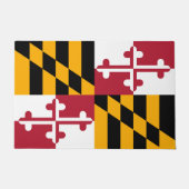 メリーランド州旗の色の装飾 ドアマット (正面)