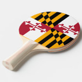 メリーランド州旗の色グラフィック 卓球ラケット (正面アングル)