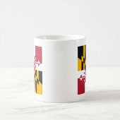 メリーランド州旗の表スタイリッシュ示 コーヒーマグカップ (中央)