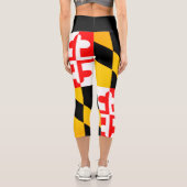 メリーランド州旗よぎパンツ カプリレギンス (裏面)