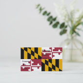 メリーランド州旗を持つ名刺 名刺 (スタンド正面)