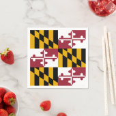 メリーランド州旗を持つ愛国的な紙のナプキン スタンダードカクテルナプキン (インサイチュ)