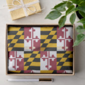 メリーランド州旗を持つ愛国的ティッシュペーパー 薄葉紙 (ギフト)