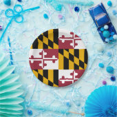 メリーランド州旗を持つ愛国的紙プレート ペーパープレート (パーティー)