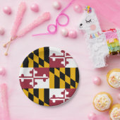 メリーランド州旗を持つ愛国的紙プレート ペーパープレート (パーティー)