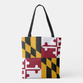 メリーランド州旗オールオーバープリントトート トートバッグ (裏面)