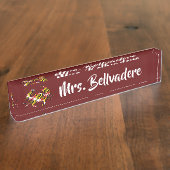 メリーランド州旗カニのカスタマイズ可能な名前プレート デスクネームプレート (側面)