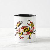 メリーランド州旗カニコーヒーカップマグカップ マグカップ (中央)