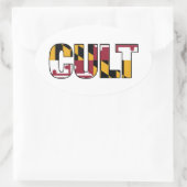 メリーランド州旗カルト楕円デカール楕円ステッカー 楕円形シール (バッグ)