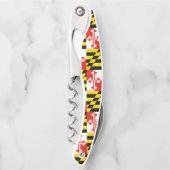 メリーランド州旗コルク抜きボトル開け ソムリエナイフ (正面)