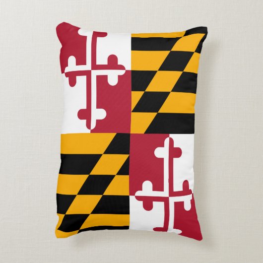 メリーランド州旗デザインアクセント アクセントクッション (裏面(縦))