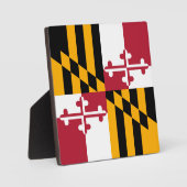 メリーランド州旗デザイン装飾 フォトプラーク (正面)