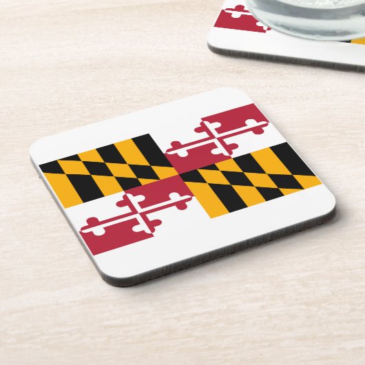 メリーランド州旗デザイン コースター (左側)