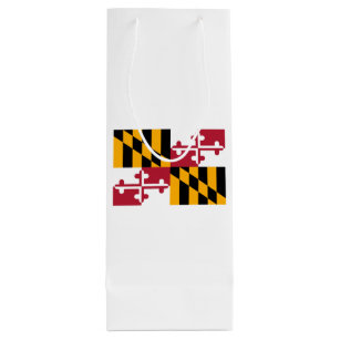 メリーランド州旗デザイン ワインギフトバッグ