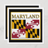 メリーランド州旗デザイン 招待状 (正面/裏面)