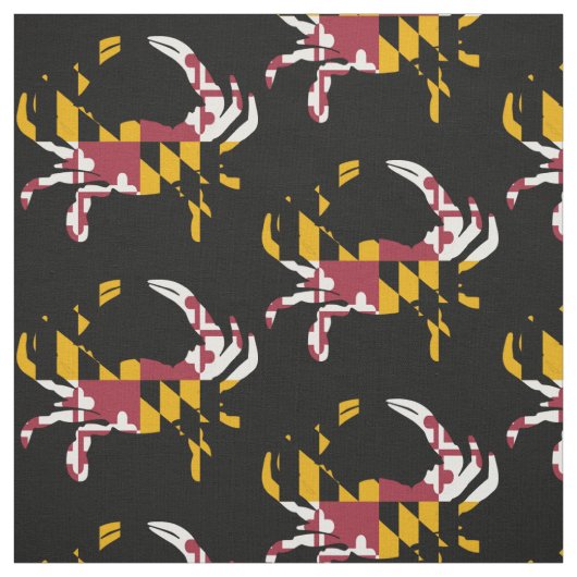 メリーランド州旗ブルーカニ模様 ファブリック (見本)