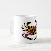 メリーランド州旗ブルーカニ コーヒーマグカップ (正面左)