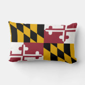 メリーランド州旗プリント愛国心 ランバークッション (裏面)