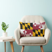 メリーランド州旗プリント愛国心 ランバークッション (椅子)