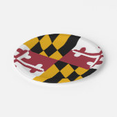 メリーランド州旗プレート、パーティー、スポーツ、メリーランド ペーパープレート (アングル)