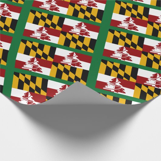 メリーランド州旗メリーランドクリスマス ラッピングペーパー (角)