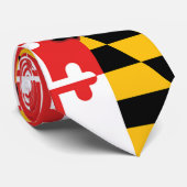 メリーランド州旗モノグラムパーソナライズされたネックタイ ネクタイ (ロール)