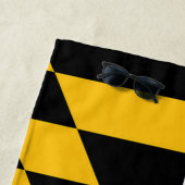 メリーランド州旗モノグラムパーソナライズされたビーチタオル ビーチタオル (インサイチュ)