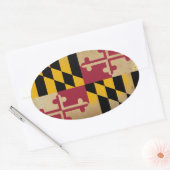 メリーランド州旗ヴィンテージ.png 楕円形シール (封筒)