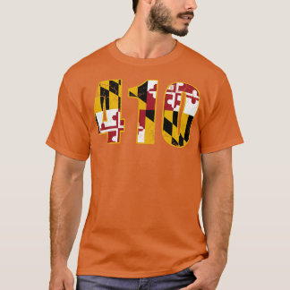 メリーランド州旗410市外局番 Tシャツ