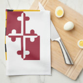 メリーランド州旗 キッチンタオル (四つ折り)