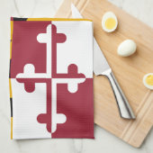 メリーランド州旗 キッチンタオル (四つ折り)