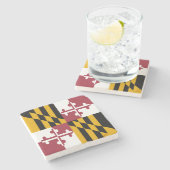 メリーランド州旗 ストーンコースター (横)