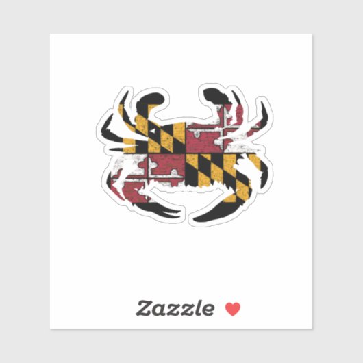 メリーランド州旗 – ブルーカニビニールカット シール (シート)