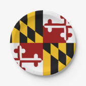 メリーランド州旗 ペーパープレート (正面)