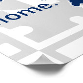 メリーランド州旗/色ポップ・アートのの州 – ネイビーブルー ポスター (角)