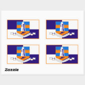 メリーランド州旗 長方形シール (シート)